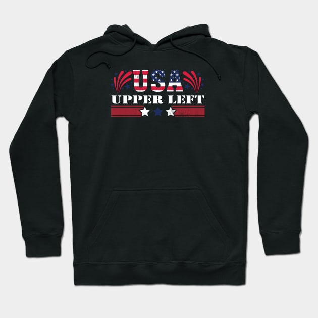 Upper left USA Hoodie by Marioma